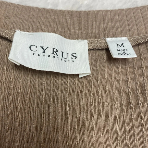 Cyrus Essentials V-neck Long Sleeve Shirt Brown Medium NWT - Picture 8 of 12